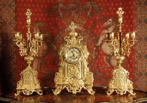 ***** Sold ***** Japy Freres Antique French Clock Set